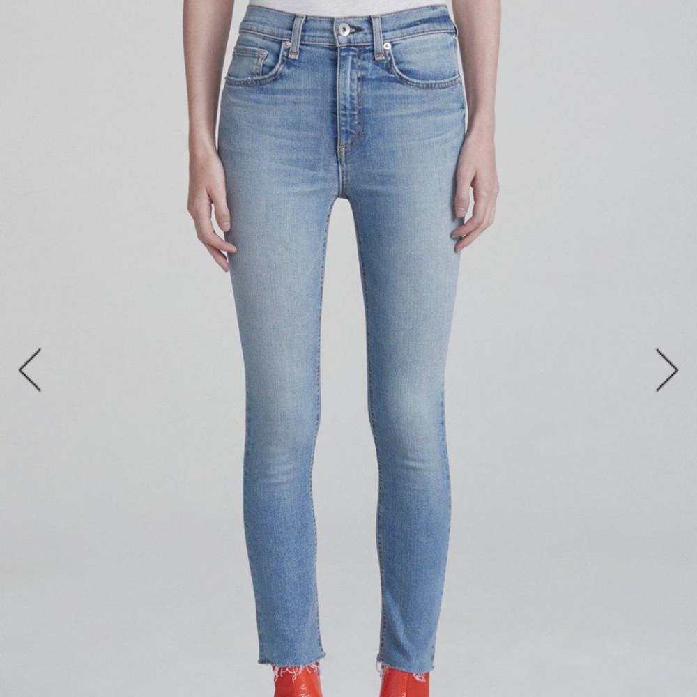 Rag and Bone Medium Rise Ankle Skinny Jean